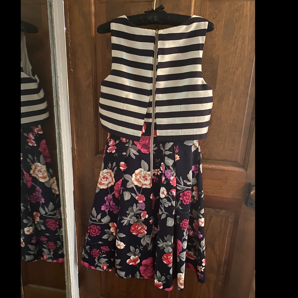 Striped and floral Anthropologie dress - Picture 3 of 7
